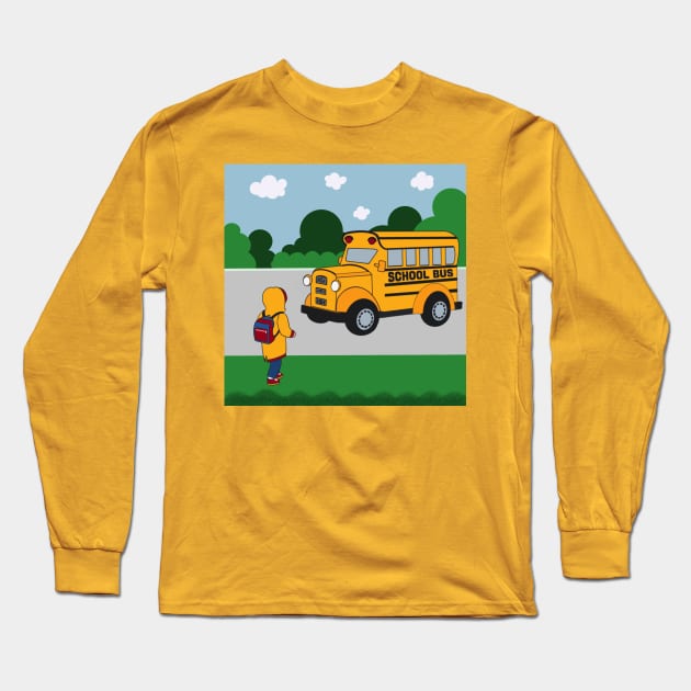 Back to School Long Sleeve T-Shirt by RoeArtwork